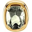 14K Yellow Gold Prasiolite (Green Amethyst) Pendant/Slide