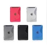 [Present-web] iPad mini 専用 TPU シリコン ケース ◆Sライン 全5色◆ 【iPad ミニ 新しいi Pad】 ブラック(不透明タイプ)