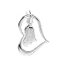 Sterling Silver I LOVE YOU FOREVER Engraved Double Open Heart Pendant