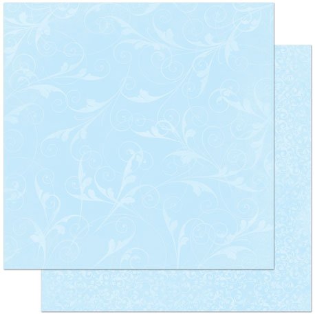 Powder Blue Flourish 12X12 Double Dot Designs 