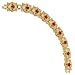 Gold-Plated Swarovski Crystal Red Sunburst 7in W/1in Ext Bracelet