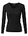 JJ Perfection Women's Versatile Long Sleeve Pullover Sweater w/ Button Design