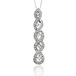 14K White Gold 1/2 ct. Diamond "Journey of Love" Fashion Pendant with Chain