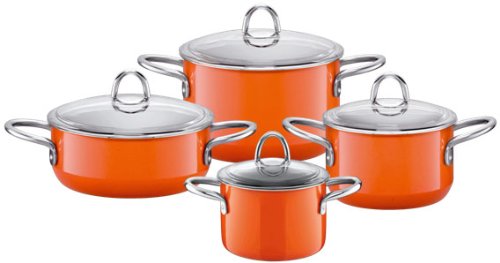 Silit 0017.1728.12 Topf-Set 4-teilig, wild orange 