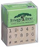 Image Tree Wood Handle Rubber Stamp Set-Antique Typewriter Numbers