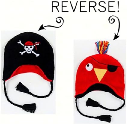 Luvali Convertibles Pirate/Parrot Reversible Kid's Winter Hat Large LCKDWLPP