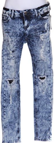 VIP Fashion Acid Wash Stretch Jean Skinny Leg Ripped Pants (14)
