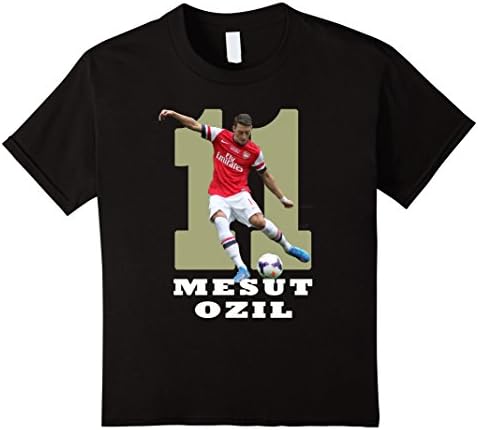 Kids Mesut Ozil Arsenal Soccer Star Sports T Shirt 10 Black