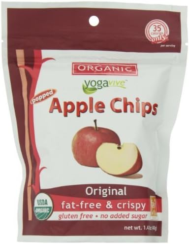 Yogavive Organic Popped Apple Chips, Original, 1.41 Ounce by Yogavive