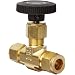 Parker V Series Brass Needle Valve, Inline, Hand Wheel, PCTFE Tipped Stem, A-Lok Compression Fitting