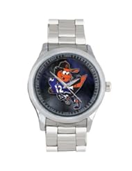MLB Baltimore Orioles Team Logo Wrist Watch with Stainless Metal Band-Fit for a Special Gift