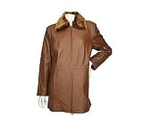 Centigrade Lamb Leather Jacket w/Detachable Faux Fur Collar