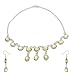 Silver Gemstone Necklace Earrings Set (gnklcs358)