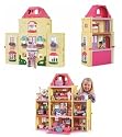 Twin Time Dollhouse with Bathroom, Living Room & Kitchen Accessory Sets