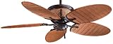 Minka-Aire Fans F580-VR-BB 52 Shangri-La Tropical WET Outdoor Ceiling Fan w/ Light - Vintage Rust