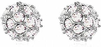 Jewistic Crystal Multicolor Cube Rhodium-Plated Necklace Made with Swarovski Elements 5L50156