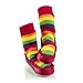 Mocc Ons Baby Infant Slipper Socks 6-12 Months Rainbow Stripe
