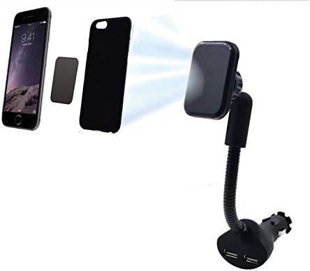 Magnetic Car Mount Holder with Dual USB Car Charge for iPhone 6s, 6s Plus, 6, 6 Plus, Samsung Galaxy S6, S6 Edge, Note, Note Edge, Sony, Moto, LG and Other Smartphone