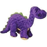 goDog Dinos Bruto With Chew Guard Technology Tough Plush Dog Toy, Purple, Large