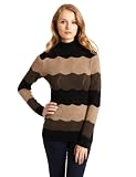 Mac & Jac Women's Striped Turtleneck Sweater