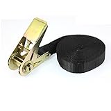 uxcell タイダウンベルト　ラチェットタイ　ラチェット式ベルト　ラチェット式ベルト 　5M X 25mmX 1.2mm　ナイロン　ポリエステル　金属