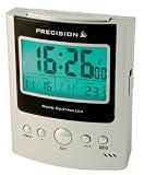 Precision MSF Radio Controlled Silver/Black LCD Alarm Clock