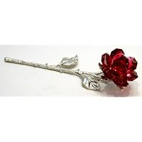 Red Crystal Rose Made with Swarovski Crystal