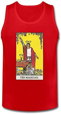 dyh5l1q Men's The Magician Tarot card Tank Top 100% Cotton