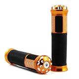 Anti-Slip Removable CNC Bar End Cap Rubber Gel Handlebar Mount Gear Grips 7 8 Golden... by OEM