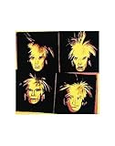 IMAGE OF Self-Portrait, 1986 (4 yellow Andys) Art Poster PRINT Andy Warhol 11x14