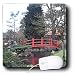 Jos Fauxtographee Realistic - A Japanese Garden With a Red Bridge in Ireland Finished in two Different Textures - Mouse Pads
