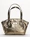 Authentic Coach Chelsea Metallic Leather Small Zip Bag 46042 Gunmetal