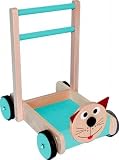 Review   / Baby Wooden Walker - Blue Cat - Wooden Toy