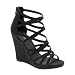 414iY1bnOUL. SL75  Stunning Black Wedge Shoes