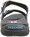 Skechers Women's Reggae Jammin Sandal,Black,7 M US