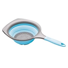 Kitchen Craft Colourworks Collapsible Strainer, Blue, 19cm
