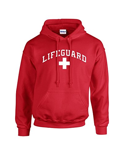 Life Guard Hooded Sweatshirt Lifeguard Logo-red-large