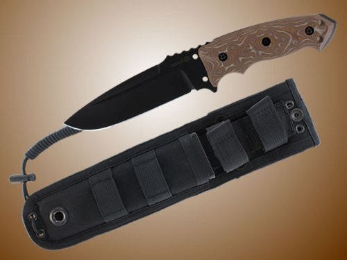 New Hogue Fixed Knife Droppoint 5.5inch G-Mascus-Tan 1/4inch Thick Tool Steel Blade 3d Contoured
