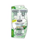 Schick Quattro Titanium Sensitive 4 Blade Disposable Razors, with Aloe 3 ea