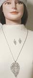 Sterling Silver Plated Medium Chain Necklace Earrings for Women and Teens