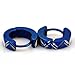 Sirius Jewelry Mens Fashion Blue & White Stainless Steel Huggie Hoop Earrings