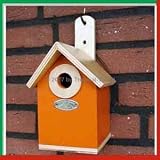 Vogelhaus Nistkasten Zaunkoenig Landhaus orange