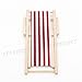 Odoria 1/12 Miniature Beach Chair Dollhouse Outdoor Furniture Accessories, Red