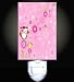 Retro Pink Owls Decorative Night Light