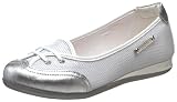 Primigi Kids’ Magdalene-Textile And Metallic Leather Slip-On Sneaker,Argen/Bco-Argen,35 EU