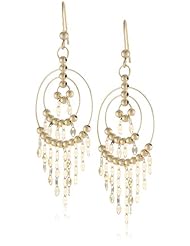 14K Yellow Gold Italian Chandelier Dangle Earrings