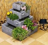 414ir1xSJZL. SL160  Ambiente 4 Tier Cascade Solar Water Feature Planter Reviews