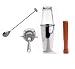 Boston Cocktail Shaker set with Hawthorn Strainer, Bar Mixing Spoon and Wooden Muddler