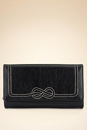 Corner Knot Stitched Large Purse