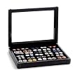 Black Genuine Calfskin Cufflinks Collector's Case